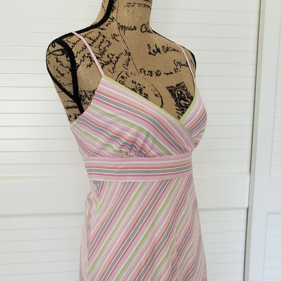 Like New J.Crew Cotton Spaghetti Strap Stripe Dress-Local Pickup Available - Picture 2 of 6